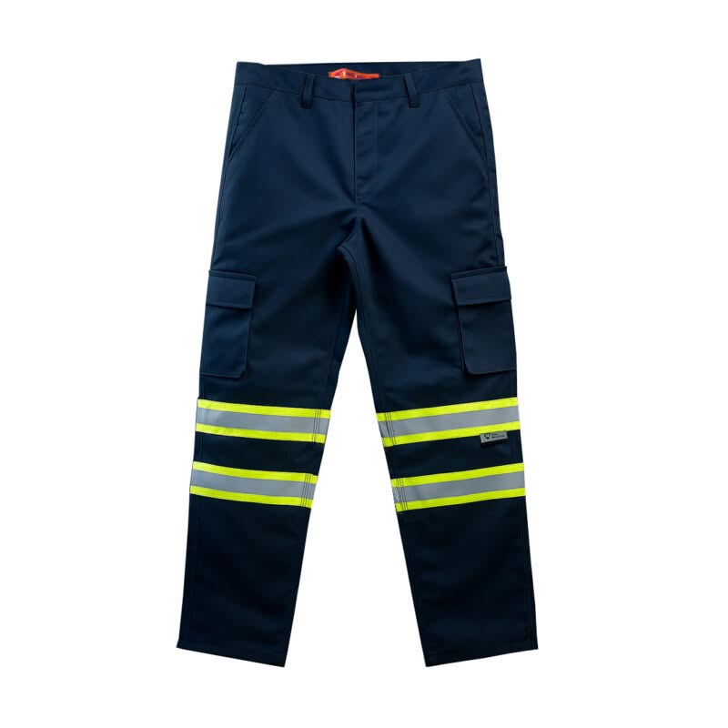 pantalon cargo modelo ares azul marino drill 100% poliester tecnologÍa fortec con cinta tr550 2" combinada 2 vueltas